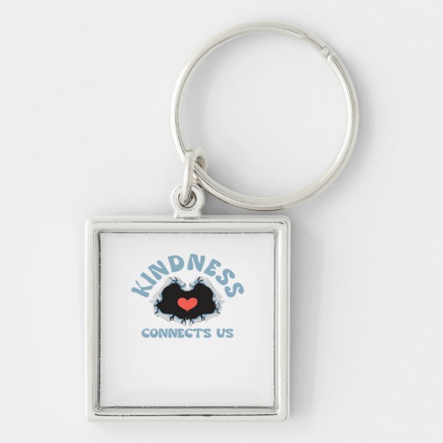 Kindness Connects Us Classic Keychain (Front)