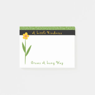 Kindness Grows Flowers Inspirational 4 X 3 Post-it Notes