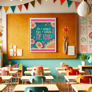 Kindness in Chaos Quote Inspiring  Poster