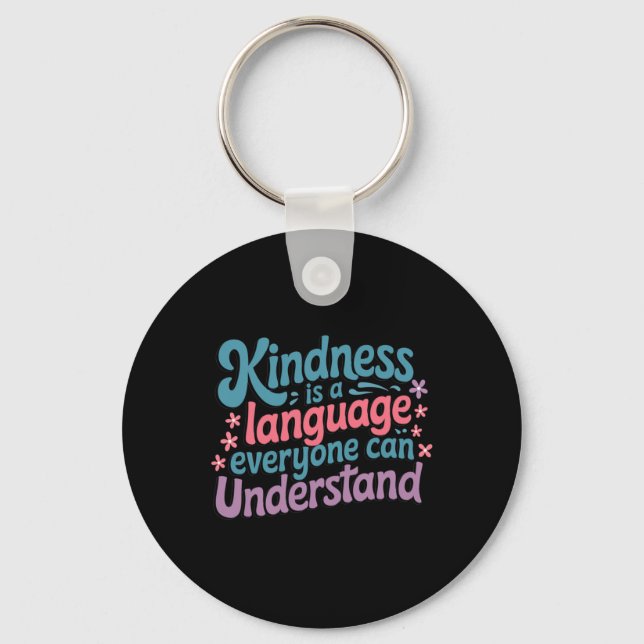 Kindness - Inspirational Quote Sticker  Keychain (Front)