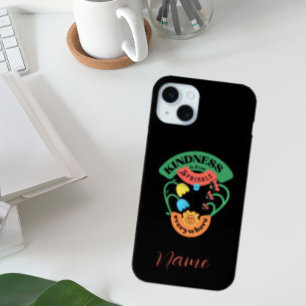 KINDNESS IS FREE AFFIRMATION RETRO STYLE iPhone 15 MINI CASE