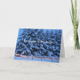 Kindness is like snow holiday card