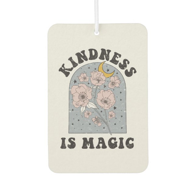 Kindness is Magic Vintage Flowers Air Freshener (Front)