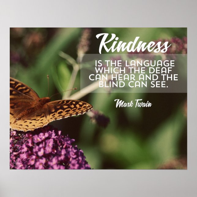 Kindness Is The Language Poster (Front)