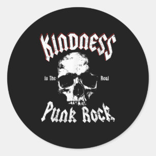 Kindness Is The Real Punk Rock Motivational Social Classic Round Sticker