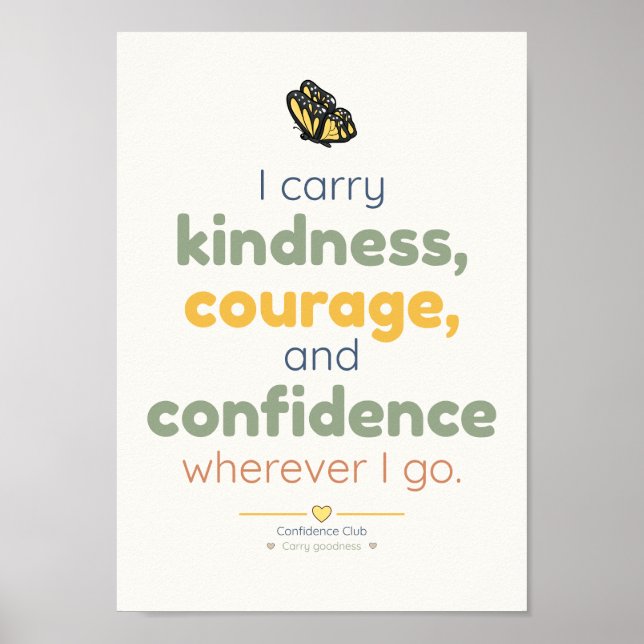 Kindness | Kids Affirmation Poster (Front)
