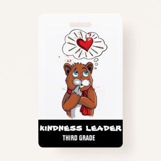Kindness Leader Badge Pass Tag Third Grade Teacher