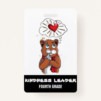 Kindness Leader Tag Badge Pass Fourth Grade Class