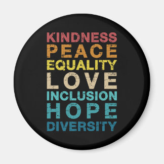 Kindness love diversity vintage LGBT pride Magnet