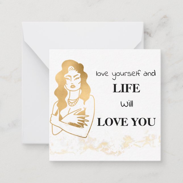 *~  Kindness LOVE SELF Forward AP62  Note Card (Front)