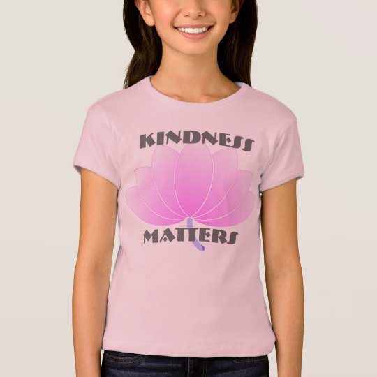 Kindness Matter Open Petals Pink Flower T-Shirt