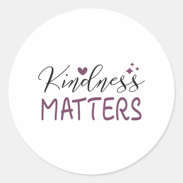 Kindness matters classic round sticker (Front)
