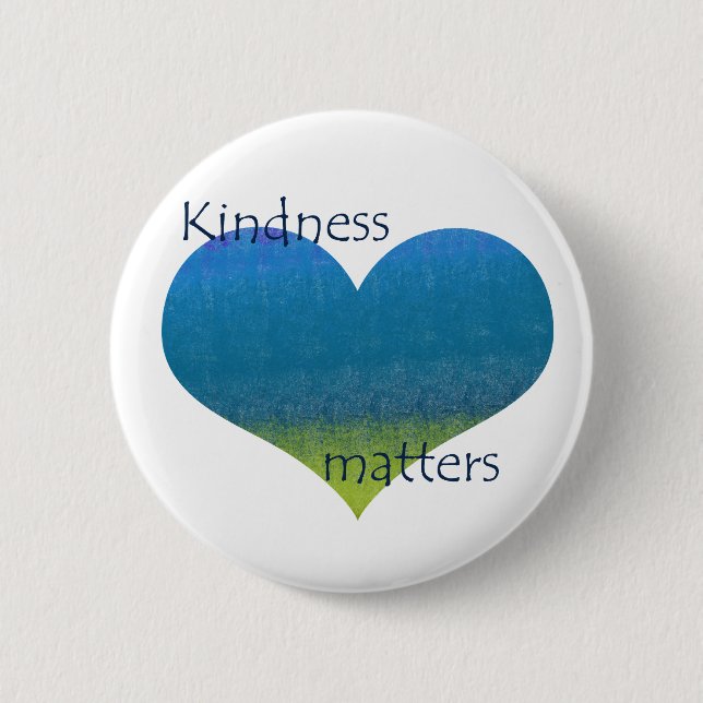 Kindness Matters Heart 2 Inch Round Button (Front)