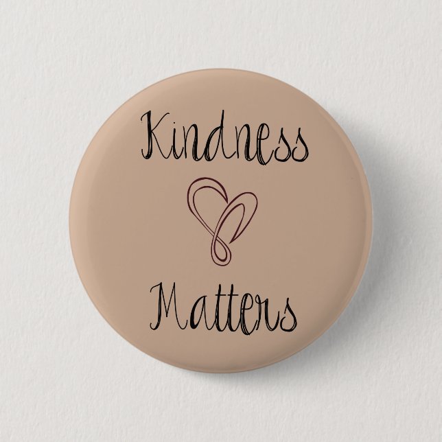 Kindness Matters Heart 2 Inch Round Button (Front)