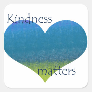 Kindness Matters Heart Square Sticker
