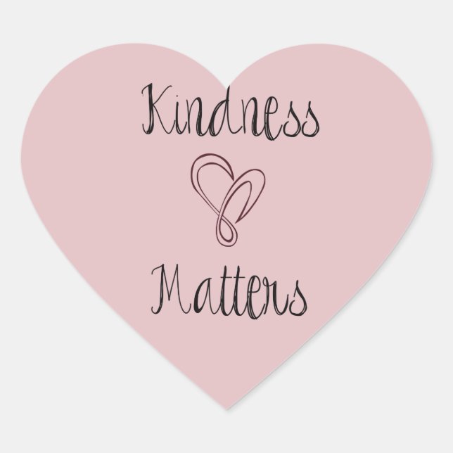 Kindness Matters Heart Sticker (Front)