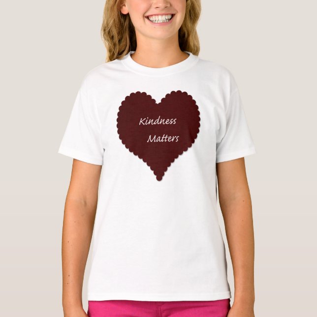 Kindness Matters Heart T-Shirt (Front)