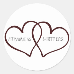 Kindness Matters Hearts Classic Round Sticker