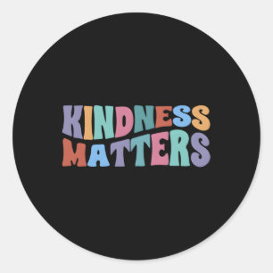 Kindness Matters Positive Motivational Quote Messa Classic Round Sticker