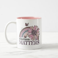 Kindness Matters Retro Butterfly Boho Rainbow