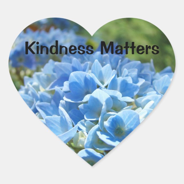 Kindness Matters stickers Hydrangea flowers (Front)