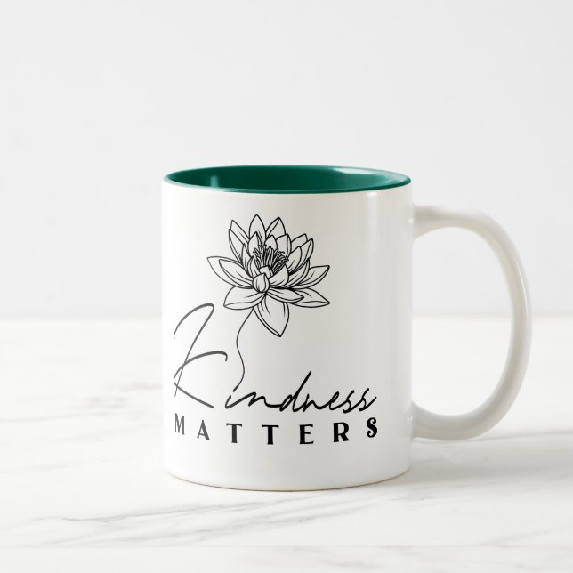 Kindness matters Two-Tone coffee mug (Right)