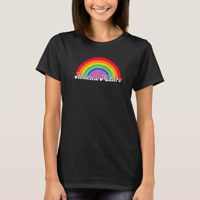 Kindness Matters Unity Day Rainbow Antibullying Pr T-Shirt (Front)