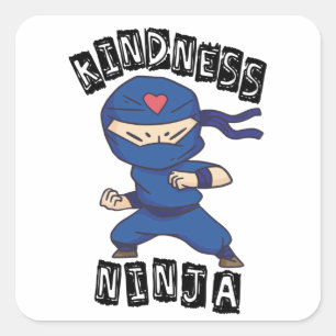 Kindness Ninja, Fight against Bullying Square Sticker