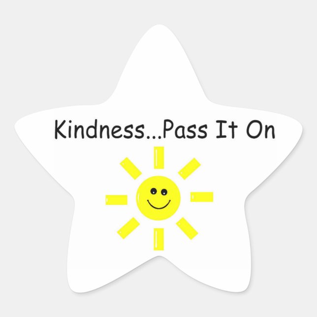 Kindness...Pass It On Star Sticker (Front)