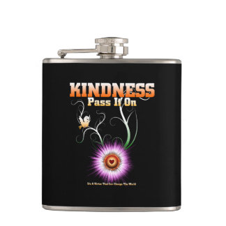 KINDNESS - Pass It On Vinyl Wrapped Flask