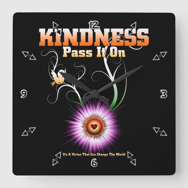 KINDNESS - Pass It On Wall Clock (Front)