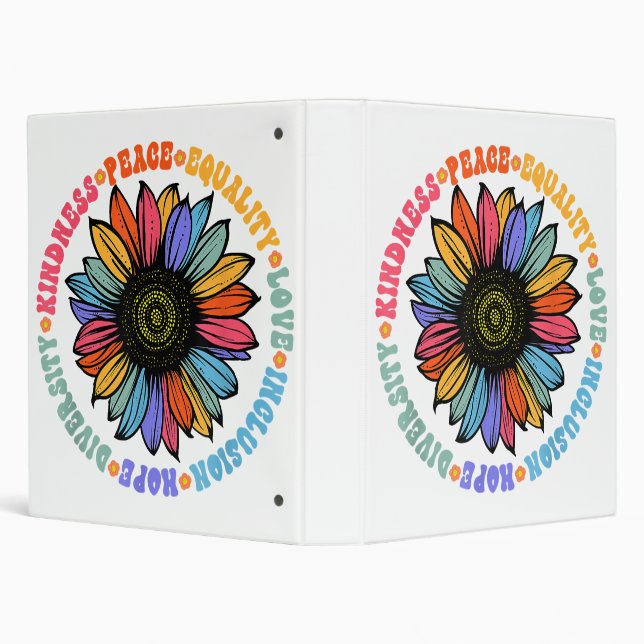 Kindness Peace Equality Love Hope Diversity Human  Binder (Background)