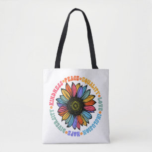 Kindness Peace Equality Love Hope Diversity Human  Tote Bag