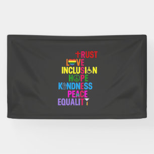 Kindness Peace Equality Love Inclusion Hope Banner