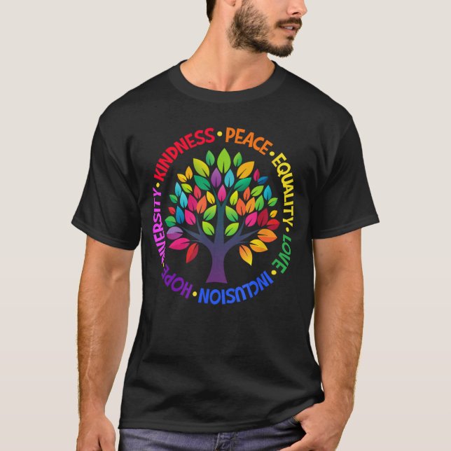 Kindness Peace Equality Love Inclusion Hope Divers T-Shirt (Front)