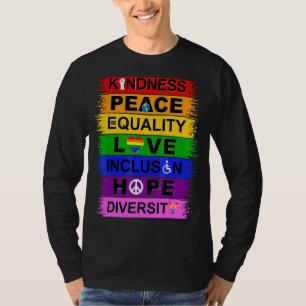 Kindness Peace Equality Love Inclusion Hope Divers T-Shirt