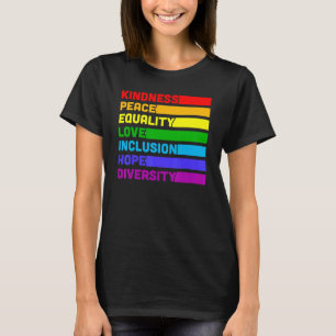 Kindness Peace Equality Love Inclusion Hope Divers T-Shirt