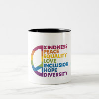Kindness Peace Equality Love Inclusion Hope Divers