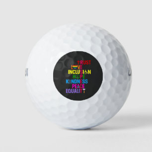 Kindness Peace Equality Love Inclusion Hope   Golf Balls