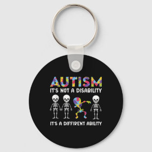 Kindness Ribbon Heart Autism Awareness _3 Keychain