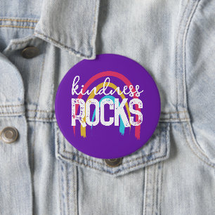 Kindness Rocks Rainbow 4 Inch Round Button