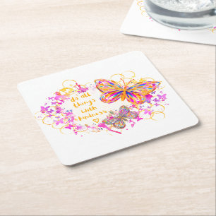 Kindness square paper coaster