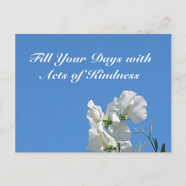 Kindness Sweetpeas Postcard (Front)