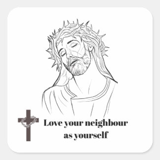 kindness to neighbour square sticker