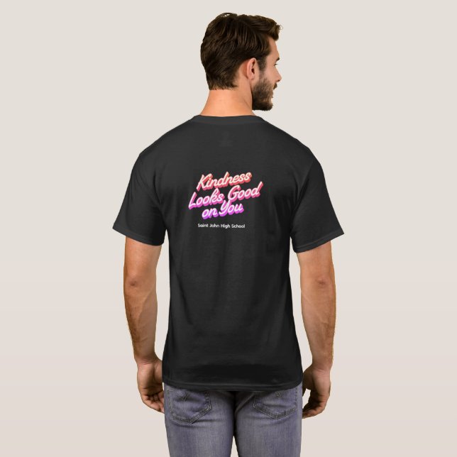 Kindness Typography Black Personalize T-Shirt (Back Full)