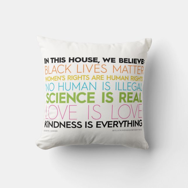 #KindnessIsEverything Throw Pilllow Pillow (Front)