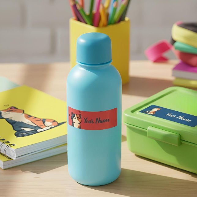 Kindred Paws | Cat Lover Custom Waterproof Labels (Lifestyle Shot)