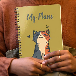 Kindred Paws Cat Lover Olive Gold Personalised Planner