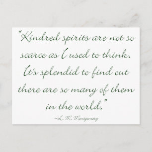 Kindred Spirits Are Not Scarce Postcard