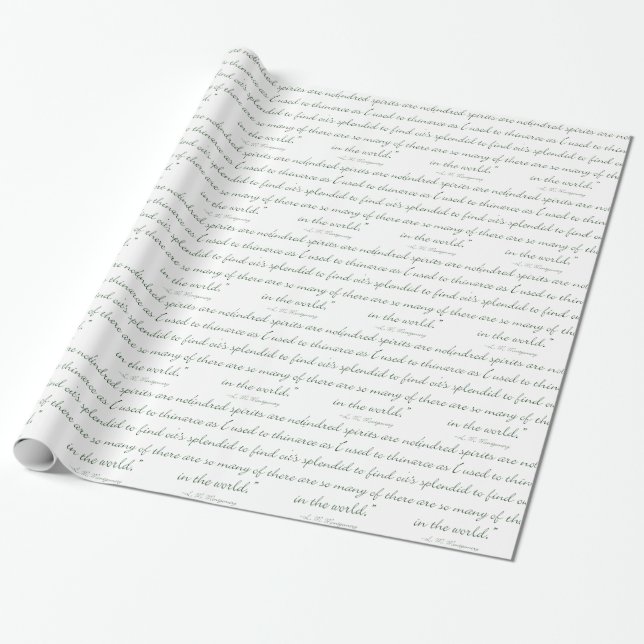 Kindred Spirits Are Not Scarce Wrapping Paper (Unrolled)